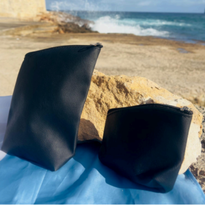 Chaulata símil piel con cremallera (pack de 2 para yerba y azucar)