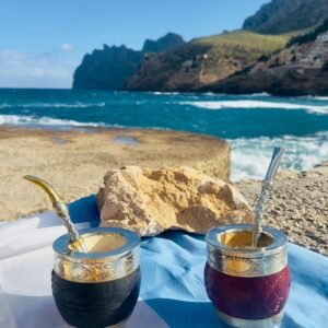 Mate Imperial Roma full de calabaza con virola de alpaca y base cincelada cuero repujado