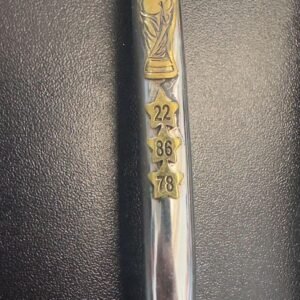 Bombillas de alpaca con dijes de bronce (River-Boca-Selección Argentina)