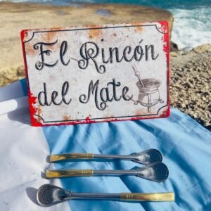 Bombilla de acero con pico de bronce