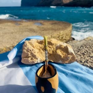 Mate Ranchero de madera pintado a mano