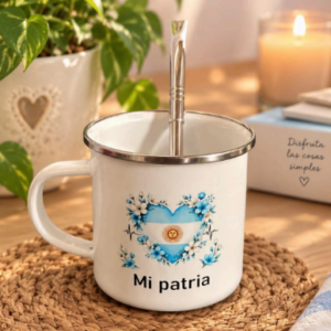 Mate enlozado "Mi Patria"