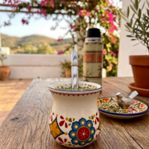 Mate de cerámica pintada